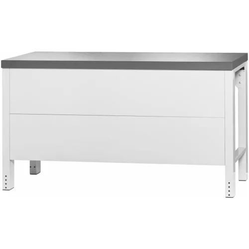 Garant GridLine Vario Basic munkapad, hátfallal, magasság 850 mm, sötét Eluplan munkalap 1500 mm