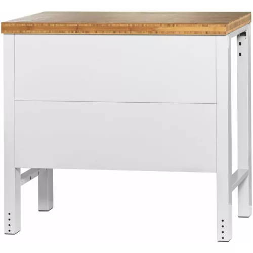 Garant GridLine Vario Basic munkapad, hátfallal, magasság 950 mm, bambusz munkalap 1000 mm