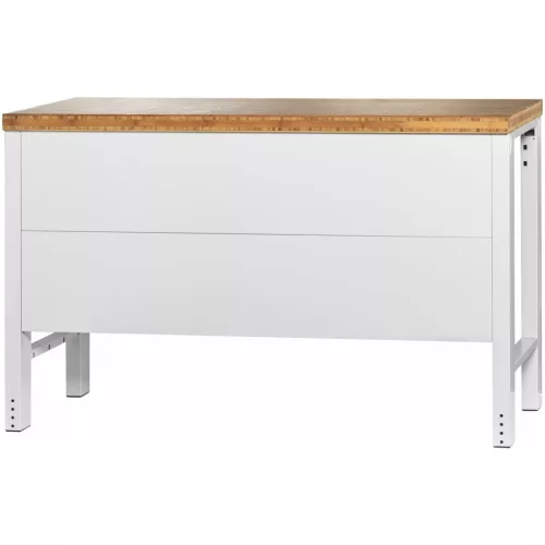 Garant GridLine Vario Basic munkapad, hátfallal, magasság 950 mm, bambusz munkalap 1500 mm