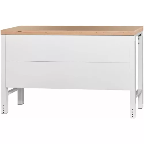 Garant GridLine Vario Basic munkapad, hátfallal, magasság 950 mm, bükk-multiplex munkalap 1500 mm