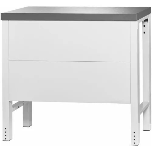 Garant GridLine Vario Basic munkapad, hátfallal, magasság 950 mm, sötét Eluplan munkalap 1000 mm