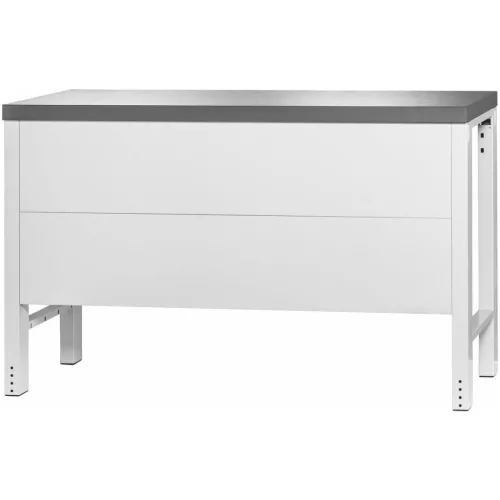 Garant GridLine Vario Basic munkapad, hátfallal, magasság 950 mm, sötét Eluplan munkalap 1500 mm