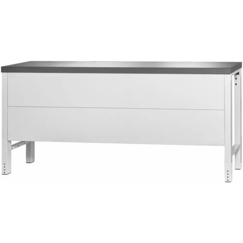 Garant GridLine Vario Basic munkapad, hátfallal, magasság 950 mm, sötét Eluplan munkalap 2000 mm