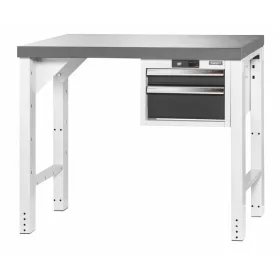   Garant GridLine Vario munkapad 16G házzal, magasság 850 mm, sötét Eluplan munkalap 1000/2 mm