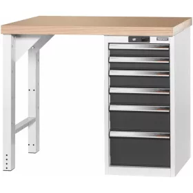   Garant GridLine Vario munkapad 16G házzal, magasság 850 mm, bükk-multiplex munkalap 1000/6 mm