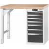 Garant GridLine Vario munkapad 16G házzal, magasság 850 mm, bükk-multiplex munkalap 1000/7 mm