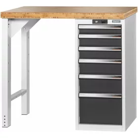   Garant GridLine Vario munkapad 16G házzal, magasság 950 mm, bambusz munkalap 1000/6 mm