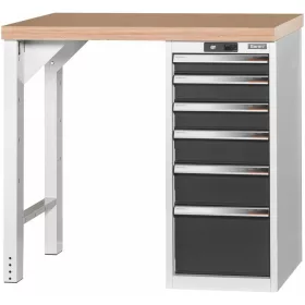   Garant GridLine Vario munkapad 16G házzal, magasság 950 mm, bükk-multiplex munkalap 1000/6 mm