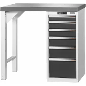   Garant GridLine Vario munkapad 16G házzal, magasság 950 mm, sötét Eluplan munkalap 1000/6 mm