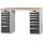 Vario munkapad 2 db 16G házzal, magasság 950 mm, bükk-multiplex munkalap 1500/6+7 mm