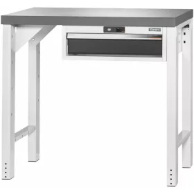   Garant GridLine Vario munkapad 24G házzal, magasság 950 mm, sötét Eluplan munkalap 1000 mm