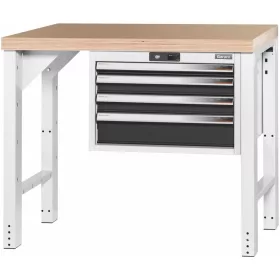   Garant GridLine Vario munkapad 24G házzal, magasság 850 mm, bükk-multiplex munkalap 1000/4 mm