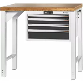   Garant GridLine Vario munkapad 24G házzal, magasság 950 mm, bambusz munkalap 1000/4 mm