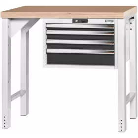   Garant GridLine Vario munkapad 24G házzal, magasság 950 mm, bükk-multiplex munkalap 1000/4 mm