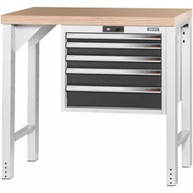   Garant GridLine Vario munkapad 24G házzal, magasság 950 mm, bükk-multiplex munkalap 1000/5 mm