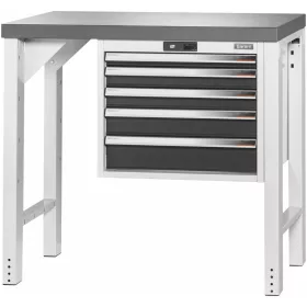   Garant GridLine Vario munkapad 24G házzal, magasság 950 mm, sötét Eluplan munkalap 1000/5 mm