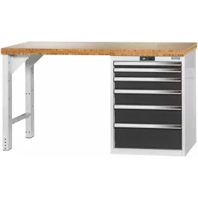   Garant GridLine Vario munkapad 24G házzal, magasság 850 mm, bambusz munkalap 1500/6 mm