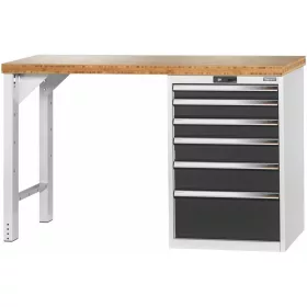   Garant GridLine Vario munkapad 24G házzal, magasság 950 mm, bambusz munkalap 1500/6 mm