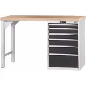   Garant GridLine Vario munkapad 24G házzal, magasság 950 mm, bükk-multiplex munkalap 1500/6 mm