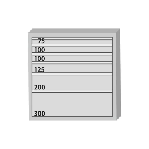 Garant GridLine Szerszámszekrény kompletten, fiókokkal 75 kg 1000/6