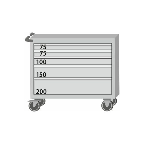 Szerelőkocsi fiókokkal 75 kg 885/5