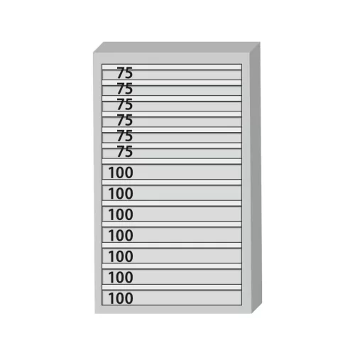Garant GridLine Szerszámszekrény kompletten, fiókokkal 75 kg 1250/13