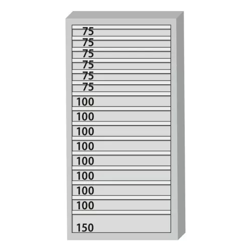 Garant GridLine Szerszámszekrény kompletten, fiókokkal 75 kg 1500/15