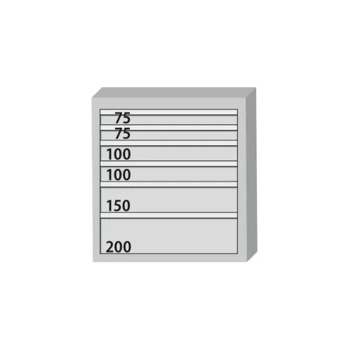 Garant GridLine Szerszámszekrény kompletten, fiókokkal 75 kg 800/6A