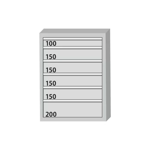 Garant GridLine Szerszámszekrény kompletten, fiókokkal 200 kg 1000/6A