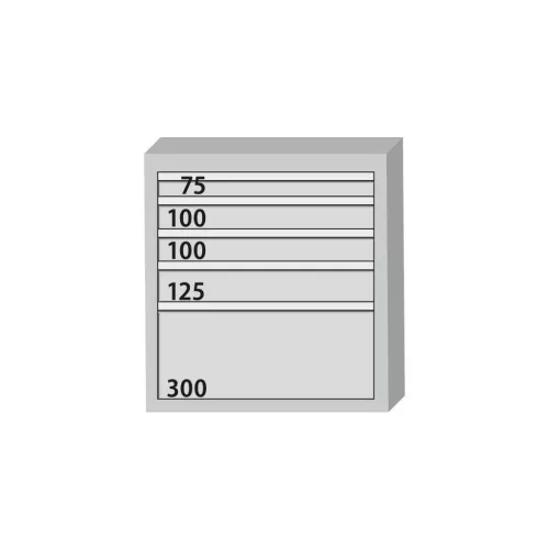 Garant GridLine Szerszámszekrény kompletten, fiókokkal 200 kg 800/5