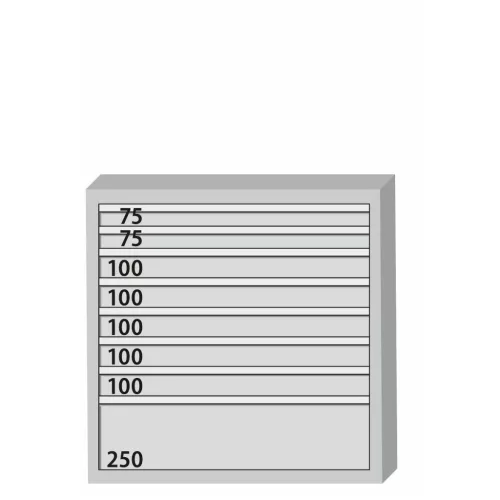 Garant GridLine Szerszámszekrény kompletten, fiókokkal 75 kg 1000/8A