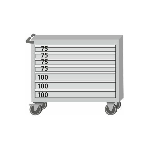 Szerelőkocsi fiókokkal 75 kg 885/7