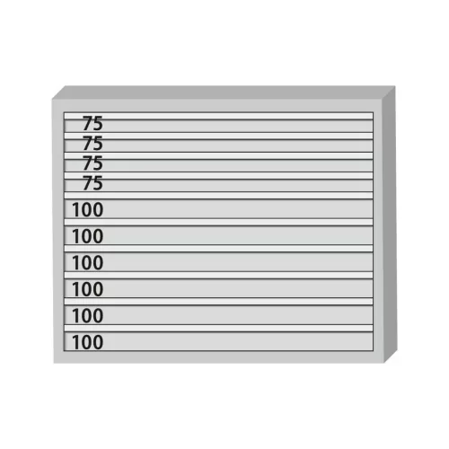 Garant GridLine Szerszámszekrény kompletten, fiókokkal 75 kg 1000/10
