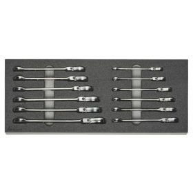 Villás- / racsnis csillagkulcs készlet  12