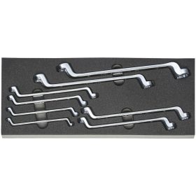 Kettős csillagkulcs készlet, hajlított  8