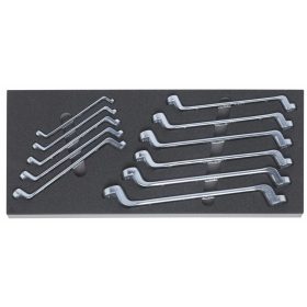 Kettős csillagkulcs készlet, hajlított  11