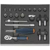 Dugókulcs készlet 1/4 col  22