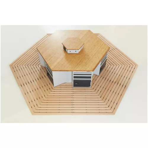 Biztonsági fa járórács leélezés nélkül, fellépő profil nélkül 150 cm