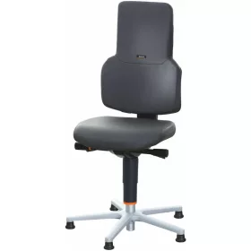 Munka forgószék, műbőr, talpakkal, alacsony