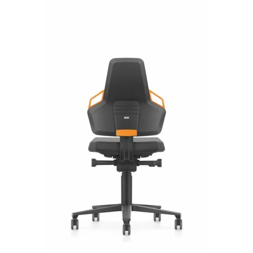 Munka forgószék, Supertec, kerekekkel, alacsony BLACK