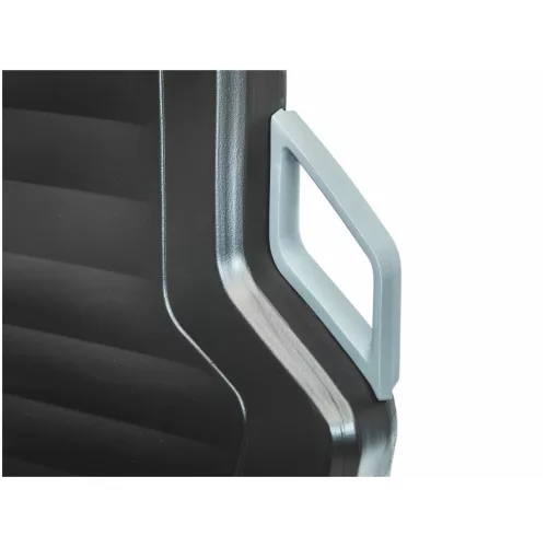 Munka forgószék, PU-hab, kerekekkel, alacsony BLACK