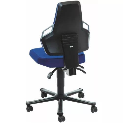 Bimos Munka forgószék, szövetkárpit, kerekekkel, alacsony BLUE