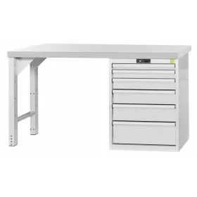   ESD Vario munkapad házzal, magasság 850 mm, ESD lap 1500/6 mm