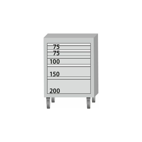 ESD szerelőkocsi kompletten fiókokkal gurítható 885/5