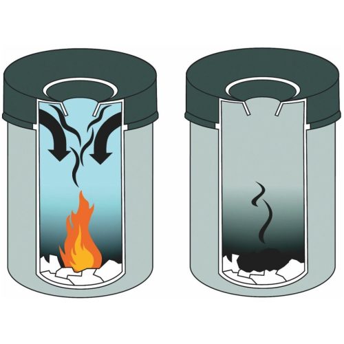 Durable Papírkosár lángkioltó fejjel 15 l