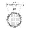 BEGU víznyelőrácsos aknafedlap, 600 mm D-400 homorú