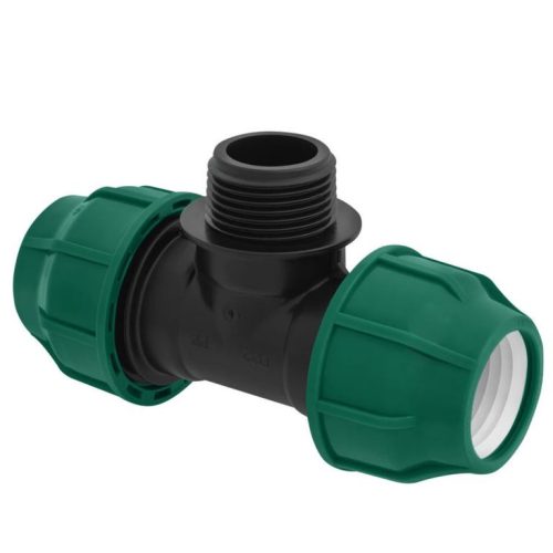 KPE T-idom 50x11/4"x50HK (710) 1/15db Műanyag Arangül PN16