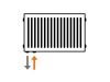 Cal./Warm PRÉMIUM radiátor 900*900 (11 PK) 1118W 75/65/20 Jobbos