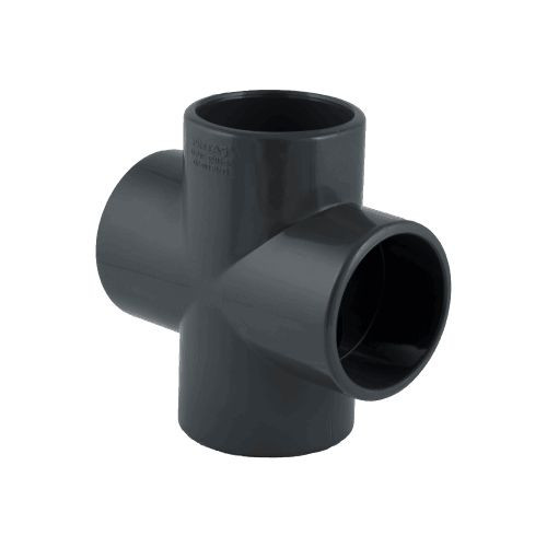PVC Kereszt-idom 32x32 (107032) 10/90 Nyomó CP PN16 (51116032) (5180)