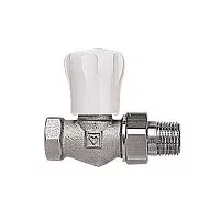 Alsó radiátorszelep, kétcsöves, egyenes, eurokónuszos 